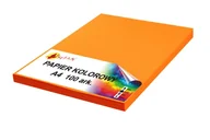 Szkolne artykuły papiernicze - Papier kolorowy A4 80g pomarańczowy fluo neon 100 arkuszy - miniaturka - grafika 1