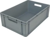 Pojemniki przemysłowe - Artech Pojemnik transportowy EURO 200, wym. 600 x 400 x 200 mm szary - miniaturka - grafika 1