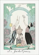 Plakaty - Costumes Parisiens, No. 71: Manteau de Théâtre from Journal des Dames et des Modes, George Barbier - plakat 30x40 cm - miniaturka - grafika 1
