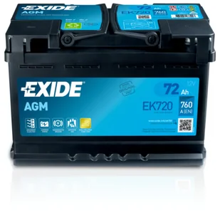 Akumulator EXIDE 12V 72Ah 760A EK720  w 24 h. Do 100 dni na zwrot. 100 tys. Klientów. - Akumulatory samochodowe - miniaturka - grafika 1