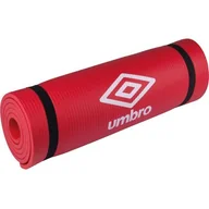 Maty do ćwiczeń - Umbro Mata do fitness yoga z taśmą transportową czerwony) - miniaturka - grafika 1
