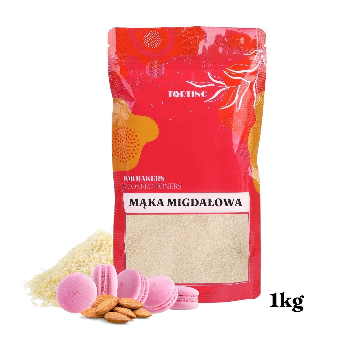 Mąka migdałowa 100% migdałów 1kg Tortino
