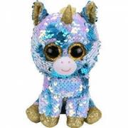 Maskotki i pluszaki - Beanie Boos Pixie cekinowy Jednorożec biały 42cm - miniaturka - grafika 1