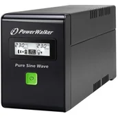 Akcesoria do alarmów - UPS POWER WALKER LINE-INTERACTIVE 800VA 2xPL 230V, czysta sinusoida, RJ11/45 IN/OUT, USB, LCD VI 800 SW/FR - miniaturka - grafika 1