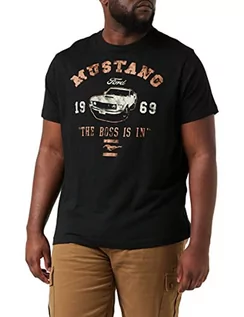 Koszulki męskie - Ford Koszulka męska Mustang The Boss is in, Czarny (czarny blk), XL - grafika 1