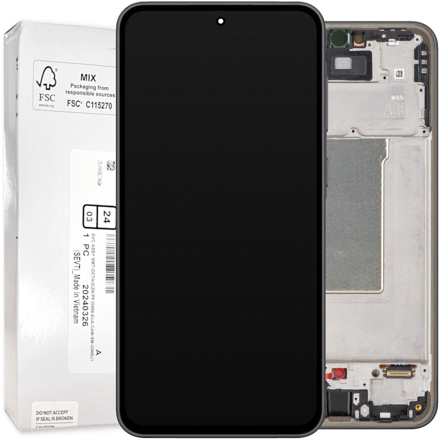 Bateria Samsung Wyświetlacz Samsung Galaxy A36 5G LCD SM-A366B Czarny Oryginał Service Pack