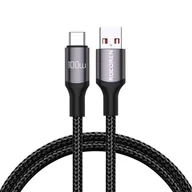 Adaptery i przejściówki - Kabel szybko ładujący Rocoren USB do USB-C Retro Series 100W, 2m (szary) - miniaturka - grafika 1