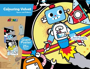 Avenir Aksamitna kolorowanka Kosmos - Kolorowanki, wyklejanki - miniaturka - grafika 1