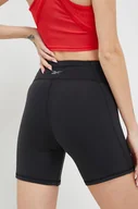 Spodenki damskie - Reebok szorty treningowe Lux kolor czarny gładkie high waist - miniaturka - grafika 1