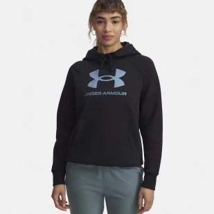 Bluza damska Under Armour Rival Fleece Shimmer Hoody - Bluzy sportowe damskie - miniaturka - grafika 1