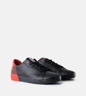 Trampki męskie - Czarno-czerwone męskie trampki CROSS JEANS-42 - miniaturka - grafika 1