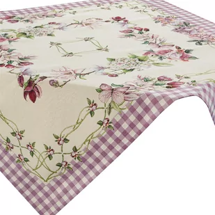 Obrus 100 x 100 Dekoracyjny Gobelinowy 1225 Fiolet - Obrusy i serwetki - miniaturka - grafika 1