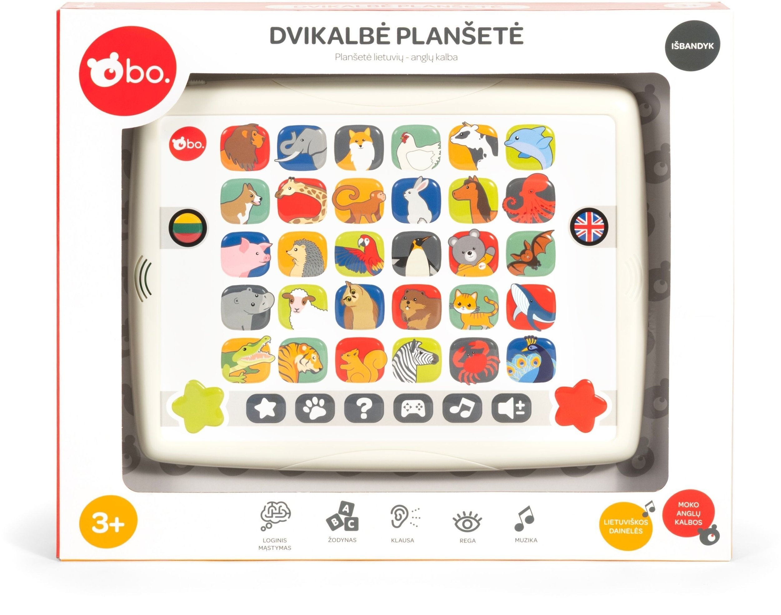 Bambolina bo. Rozwijający Zabawka Dwujęzyczna Tablet język litewski