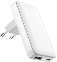 Fixed Ładowarka sieciowa z wymiennymi końcówkami Slim Traveller 65W USB-C, USB-A, PD 3.0 GaN, EU, USA, UK, AUS, biała - Ładowarki do telefonów - miniaturka - grafika 1