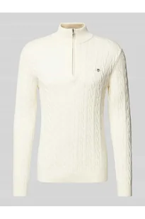 Sweter z dzianiny z wzorem warkocza - Gant - Swetry męskie - miniaturka - grafika 1