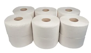 Papier Toaletowy Jumbo Biały 2Warstwy Makulatura 12Rolek X 105M / Mb Service - Papier toaletowy - miniaturka - grafika 1