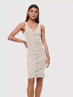 Sukienki - Only Sukienka letnia Nella 15230765 Beżowy Slim Fit - grafika 1