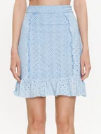 Spódnice - Guess Spódnica mini Aini W3GD0A KALQ0 Niebieski Slim Fit - miniaturka - grafika 1