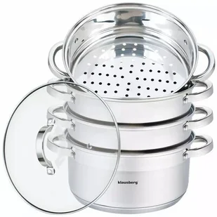 Klausberg Garnki do gotowania na parze 24cm 5 ele KLAUSBERG [KB-7146] KB-7146 - Zestawy garnków i patelni - miniaturka - grafika 1