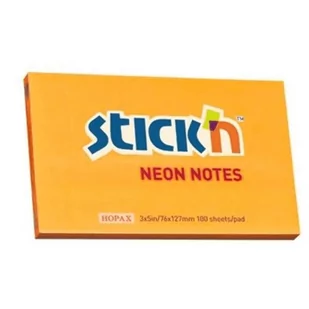 Stick`N Notes samoprzylepny 127mmx76mm neon pomarańczowy - Artykuły biurowe - miniaturka - grafika 1