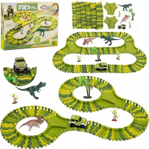 TOR WYŚCIGOWY SAMOCHODOWY DINOZAUR DINO 120 EL. - Zabawki konstrukcyjne - miniaturka - grafika 1