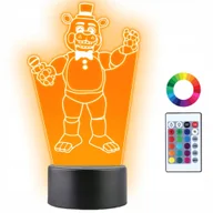 Lampy stojące - Lampka Nocna LED 3D Toy Freddy Fnaf Gra Prezent Twój Napis Imię Grawer - miniaturka - grafika 1