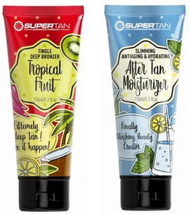 Supertan Tropical Fruits + After Tan Po Opalaniu Gratis - Balsamy i kremy do opalania - miniaturka - grafika 1
