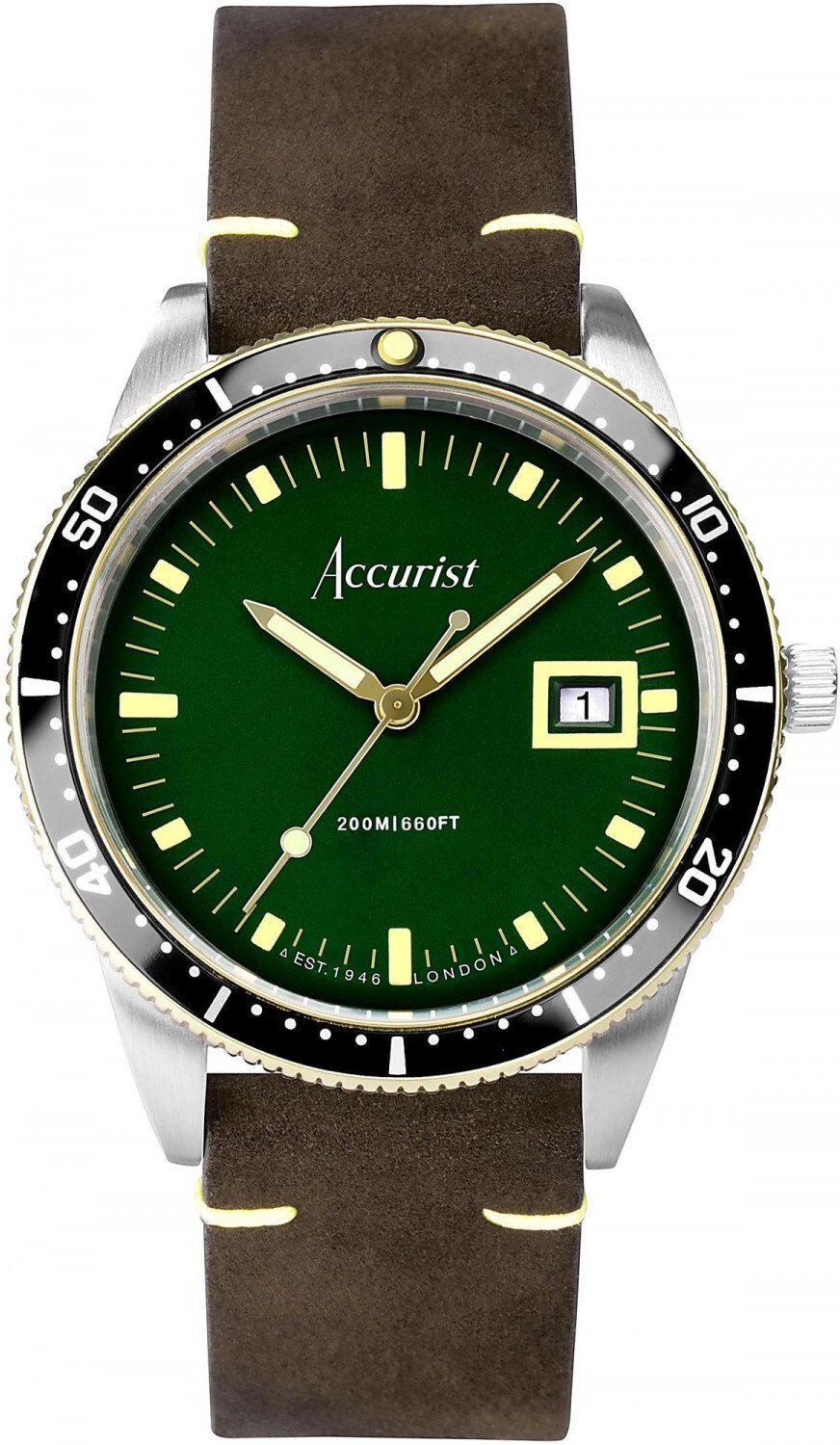 Zegarek Timex Zegarek męski Accurist 72000 brązowy