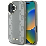 Etui i futerały do telefonów - Etui DKNY Checkered Pattern Magsafe do Apple iPhone 16 Beżowy | Bezpłatny transport - miniaturka - grafika 1