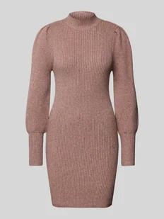Sukienka z dzianiny z bufiastymi rękawami model ‘KATIA’ - Sukienki - miniaturka - grafika 1