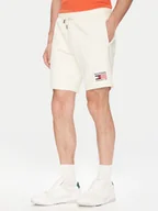 Spodenki męskie - Tommy Hilfiger Szorty sportowe American MW0MW39862 Écru Regular Fit - miniaturka - grafika 1