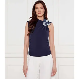 GUESS Bluzka ARIANE 3D Slim Fit - Bluzki damskie - miniaturka - grafika 1