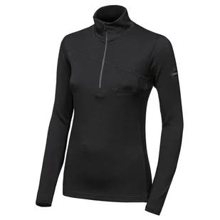 Bluza damska Sensor Merino Extreme Up zip Rozmiar: L / Kolor: czarny - Bluzy sportowe damskie - miniaturka - grafika 1