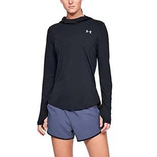 Under Armour Under Armour damska streaker 2.0 długi rękaw bluza z kapturem rozgrzewana góra Black / Black / Reflective (001) XL 1342897-001 - Bluzy damskie - miniaturka - grafika 1
