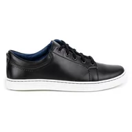 Półbuty męskie - Buty Męskie skórzane casual 946MA czarne - Buty Olivier - miniaturka - grafika 1