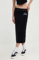 Spódnice - Juicy Couture spódnica welurowa CVC ROSE kolor czarny midi ołówkowa JCWGS24346 - miniaturka - grafika 1