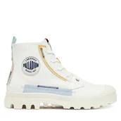 Botki damskie - Trapery Palladium Pampa Underlayer 99183-116-M Biały - miniaturka - grafika 1