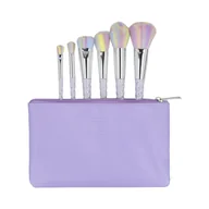Pędzle do makijażu - Ilū Basic, Zestaw 6 Pędzli Do Makijażu + Etui, Unicorn, Pastel - miniaturka - grafika 1