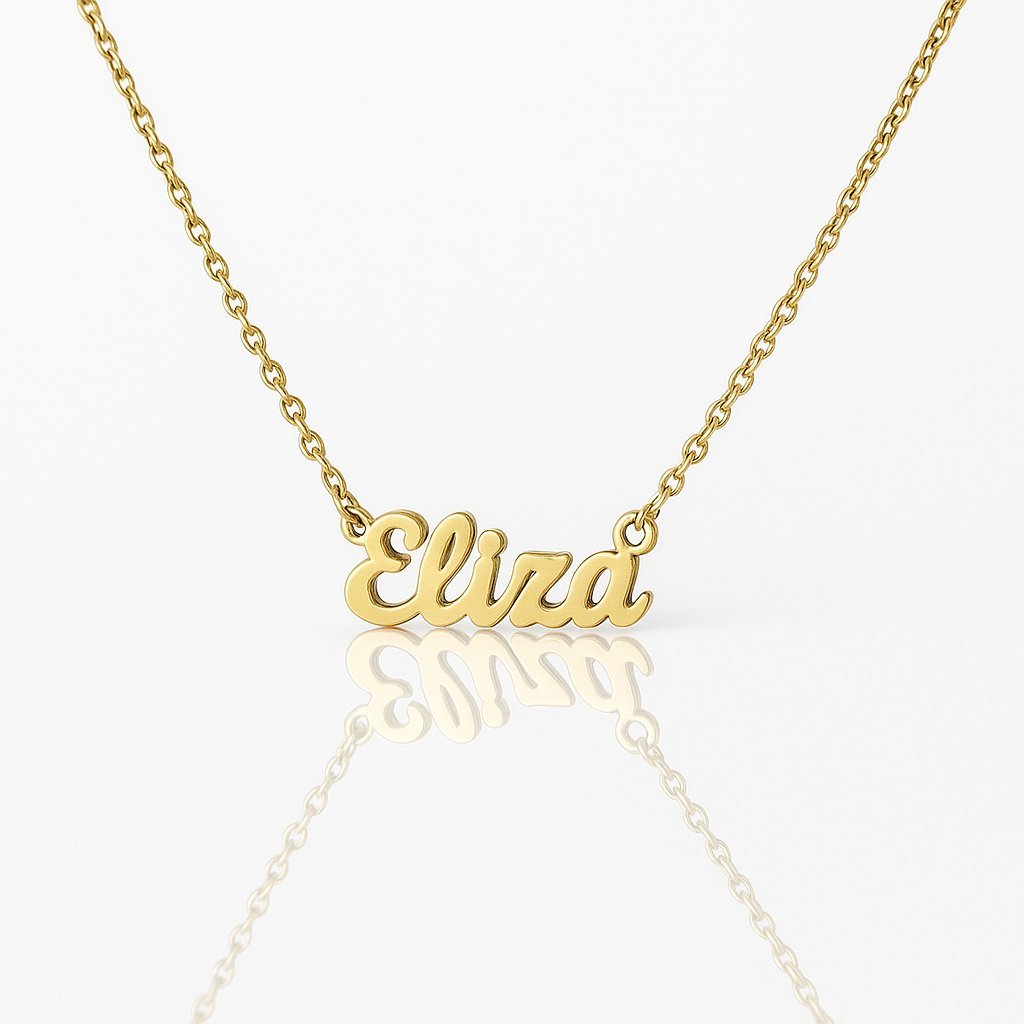 Naszyjnik Name IT [Imiona: Eliza] Złota Celebrytka Stal PVD 316L Prezent dla Niej