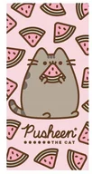 Okrycia kąpielowe dla dzieci - Ręcznik kąpielowy kot kotek PUSHEEN arbuz szybkoschnący 70X140 - miniaturka - grafika 1