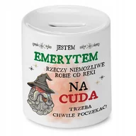 Skarbonki - Skarbonka Dla Emeryta na Urodziny na Prezent z Nadrukiem ze Zdjęciem - miniaturka - grafika 1