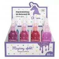 Przybory szkolne - Klej do dekoracji brokatowy 50ml Unicorn (12szt) - miniaturka - grafika 1