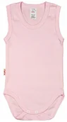Body dla niemowląt - BODY ramiączko RAMKA bez rękawa Jasny RÓŻ r 86 KLEKLE - miniaturka - grafika 1