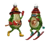 Balony i akcesoria - Zawieszka szklana na choinkę awokado 13,2 cm - miniaturka - grafika 1