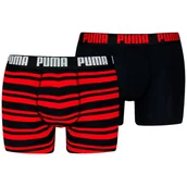 Majtki męskie - Męskie bokserki Puma Everyday Striped Boxers 2P Rozmiar: L / Kolor: czarny/czerwony - miniaturka - grafika 1