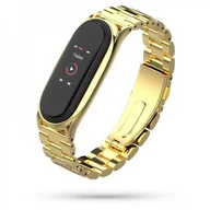 Akcesoria do pulsometrów i zegarków sportowych - Tech-Protect Stainless Xiaomi Mi Band 5 Gold - miniaturka - grafika 1