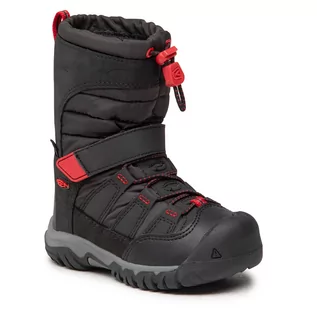 Buty dla dziewczynek - Śniegowce KEEN - Winterport Neo Dt Wp 1025592 Black/Red Carpet - grafika 1