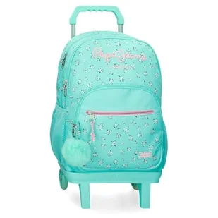 Pepe Jeans Joumma Bags Plecak na laptopa, 39,6 cm, podwójna kieszeń z wózkiem, kolor niebieski, 32 x 44 x 22 cm, poliester - Torby na laptopy - miniaturka - grafika 1