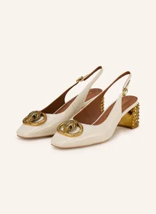 Kurt Geiger Czółenka Z Odkrytą Piętą Z Ozdobnymi Kamykami weiss - Czółenka - miniaturka - grafika 1