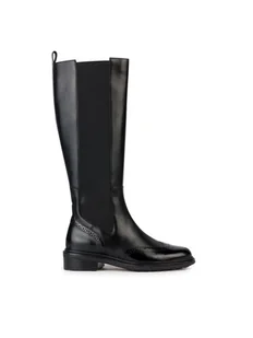 Geox Oficerki D Walk Pleasure D36TGH 04948 C9999 Czarny - Kozaki damskie - miniaturka - grafika 1